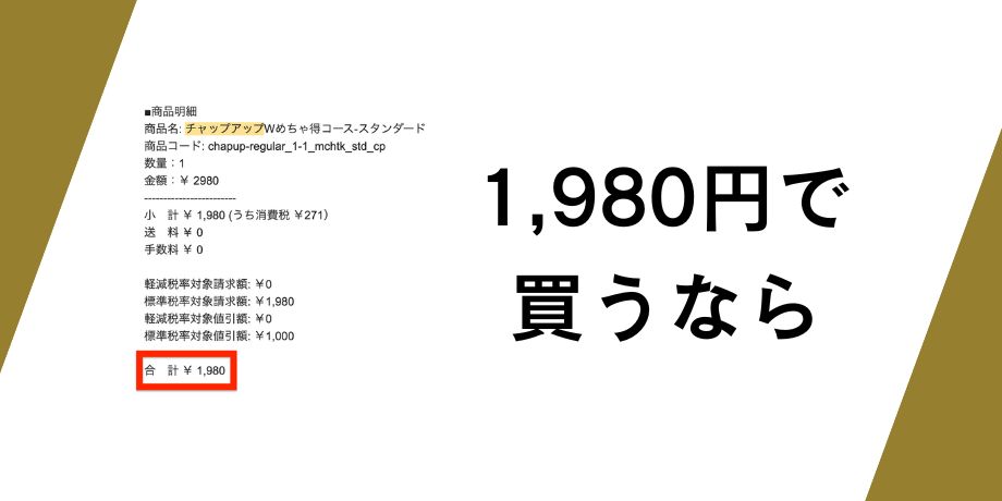 初回87％OFFの1,980円で買うなら
