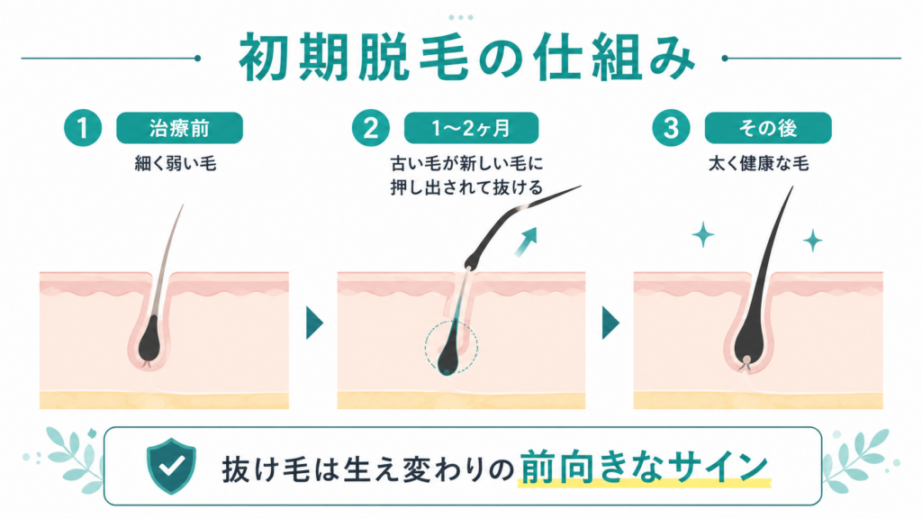 初期脱毛が起こる仕組み